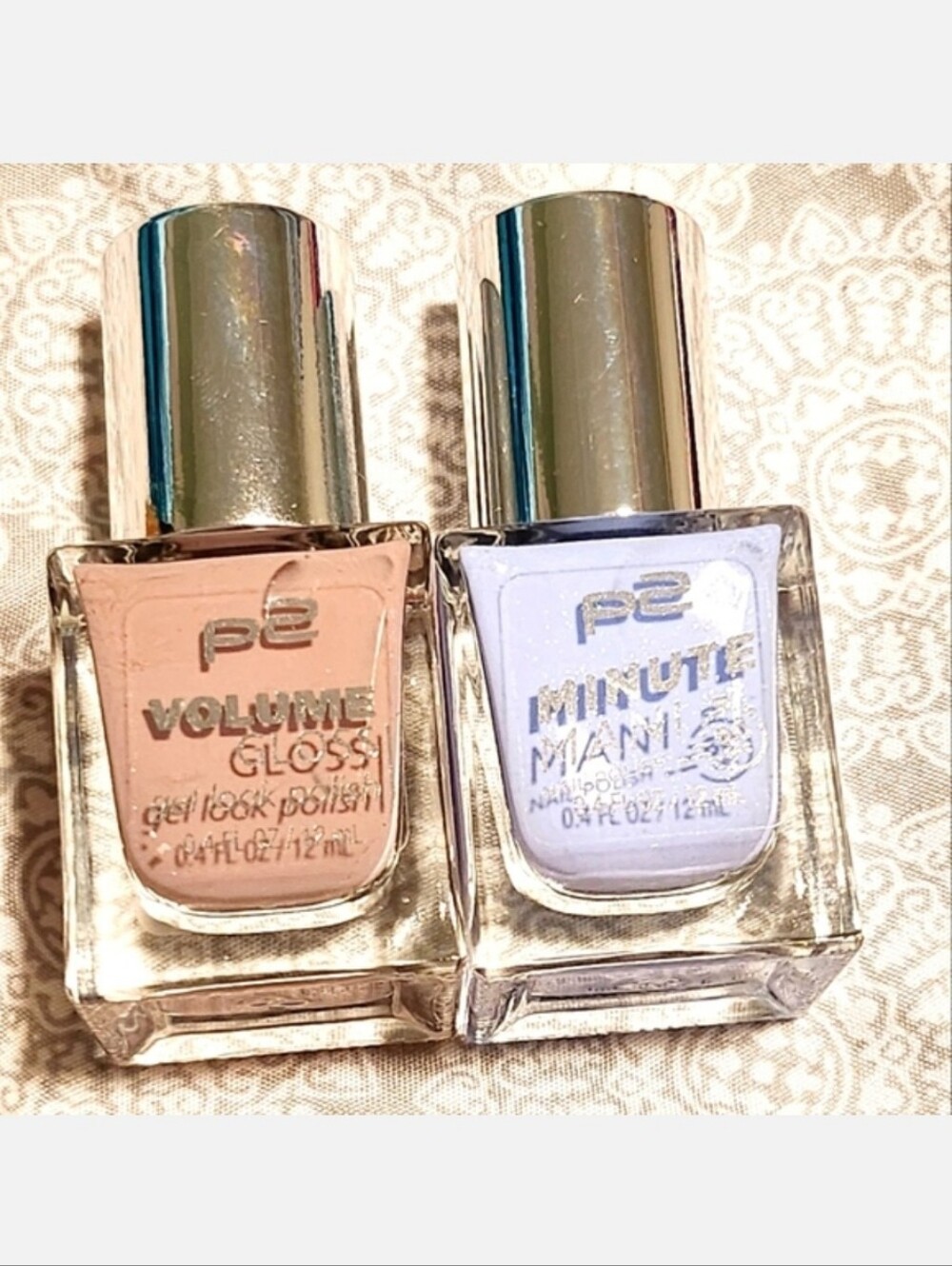 NWT P2 VOLUME GLOSS NAIL DUO: DISTRESSED DAMSEL & BREEZY BLUE!